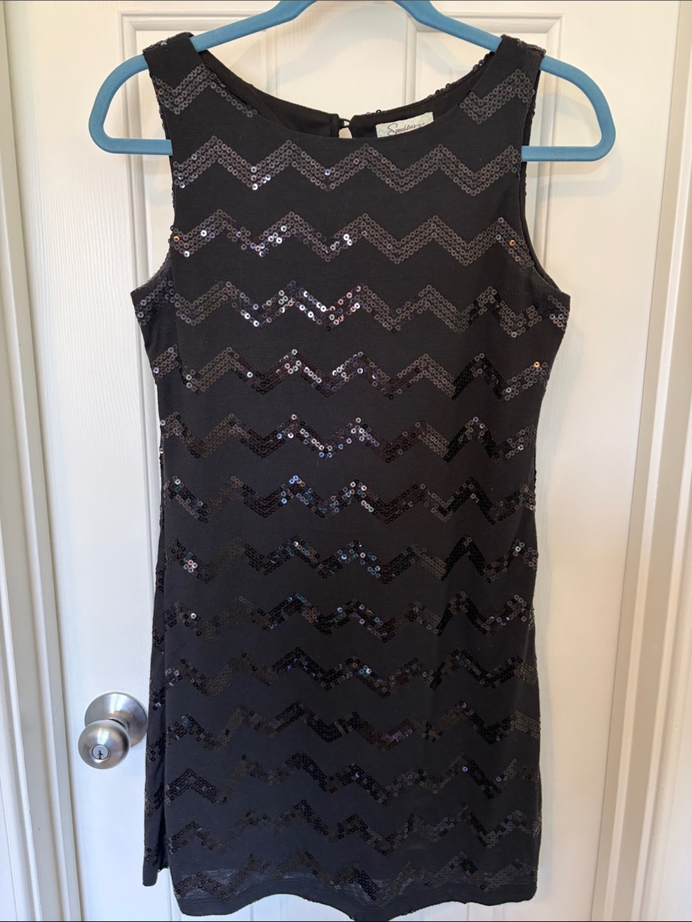 LBD! Staple Sequin Chevron Shift Dress